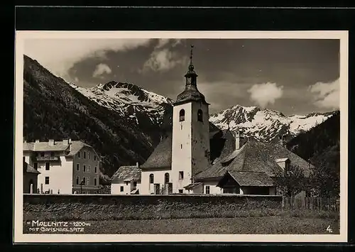 AK Mallnitz, Ortsansicht mit Gamskarlspitz