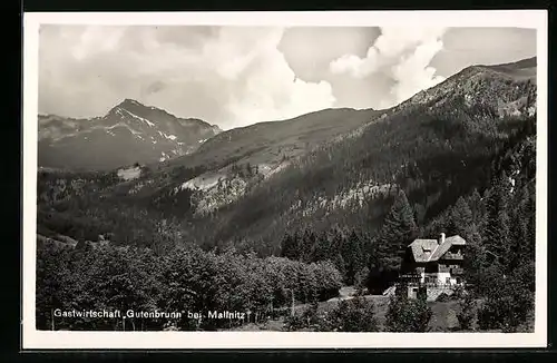 AK Mallnitz, Gasthaus Gutenbrunn, Panorama