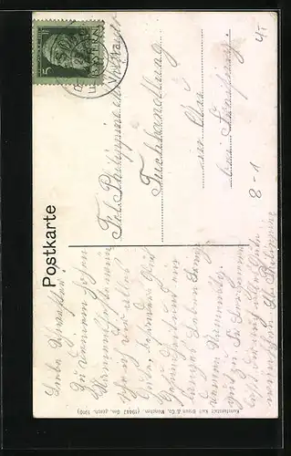 AK Junge in Tracht mit Bierkrug