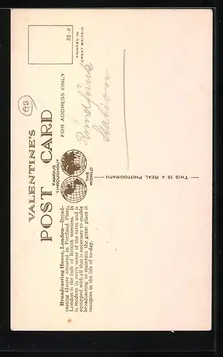 AK London, Broadcasting House, Frontansicht