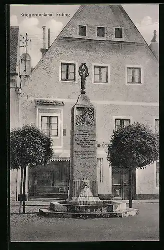AK Erding, Blick auf das Kriegerdenkmal