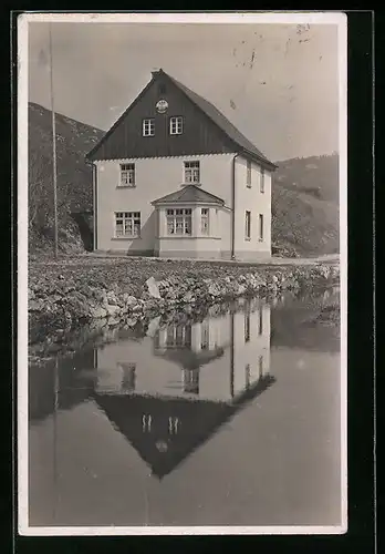 AK Blaubeuren, Flusspartie mit Haus