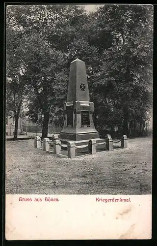 AK Bönen, Kriegerdenkmal im Park