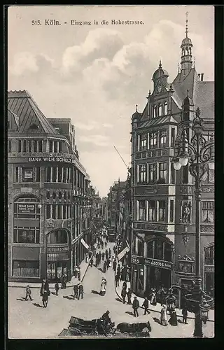 AK Köln, Eingang in die Hohestrasse