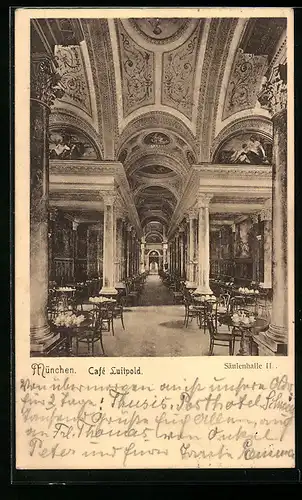 AK München, Säulenhalle II im Café Luitpold