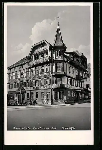 AK Freudenstadt, Strassenpartie am Hotel Rössle