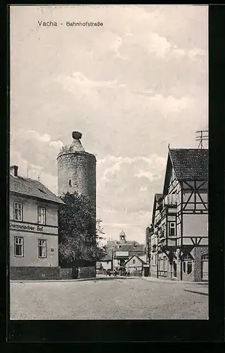 AK Vacha, Partie in der Bahnhofstrasse