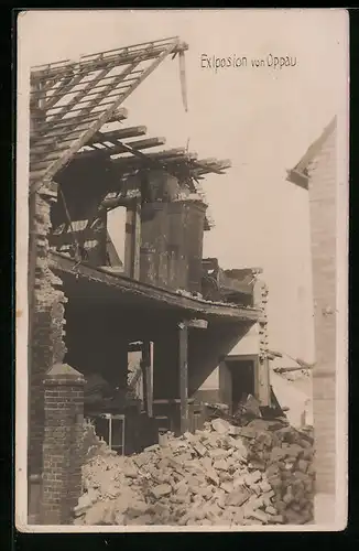 AK Oppau, Zerstörtes Gebäude nach der Explosion