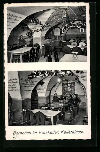 AK Bernkastel, Ratskeller, Kellerklause, Innenansichten