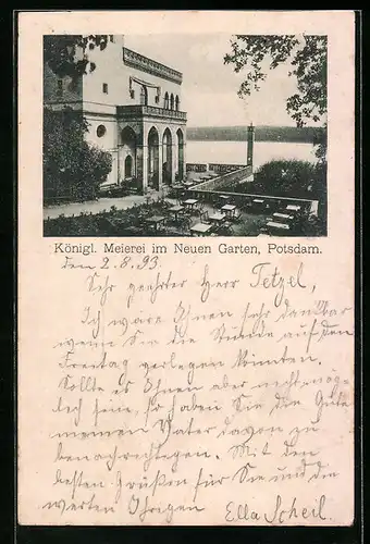 Vorläufer-AK Potsdam, 1893, Königl. Meierei im Neuen Garten