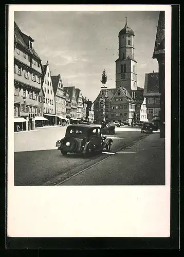 AK Biberach an der Riss, Partie am Marktplatz