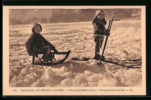 AK Villard-de-Lans, Paysages et Sports d`Hiver, Sports Enfantins