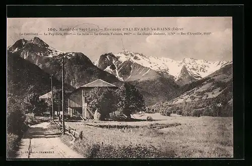 AK Les Sept-Laux, Panorama, Le Curtillard, Le Puy-Gris, La Selle, La Grande Valloire