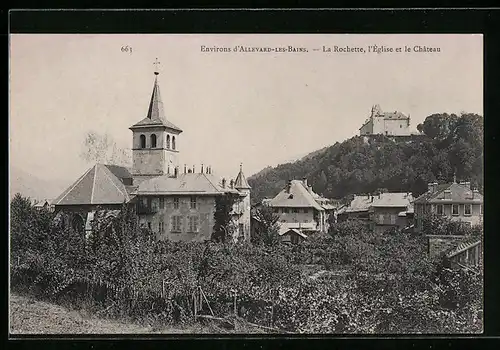 AK La Rochette, L`Église et le Château