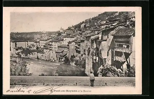 AK Pont-en-Royans, Panorama et la Bourne