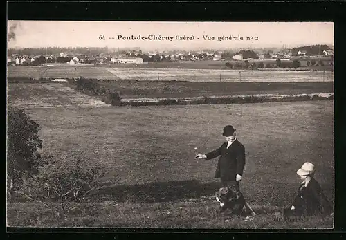 AK Pont-de-Chéruy, Vue générale