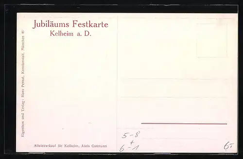 Künstler-AK Kelheim, Jahrhundertfeier in der Befreiungshalle 1913, Deutsche Soldaten mit Fahne, Befreiungskriege