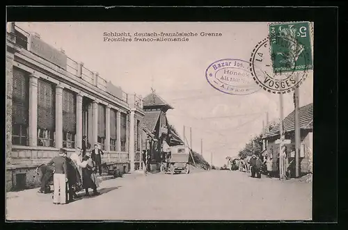 AK Schlucht, Frontière Franco-Allemande, Grenze