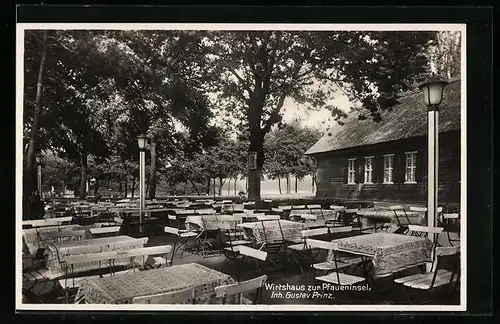 AK Berlin-Wannsee, Wirtshaus zur Pfaueninsel, Inh. Gustav Prinz