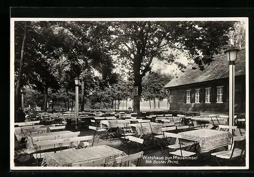 AK Berlin-Wannsee, Wirtshaus zur Pfaueninsel, Inh. Gustav Prinz