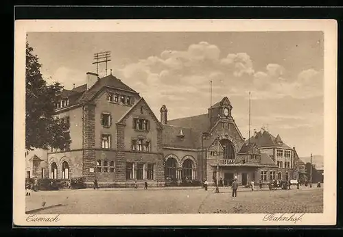 AK Eisenach, Blick auf den Bahnhof
