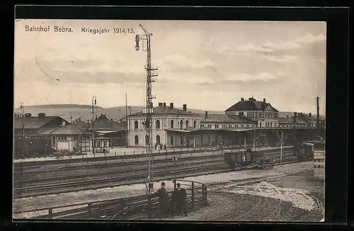 AK Bebra, Bahnhof im Kriegsjahr 1914 /15