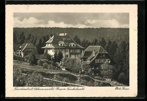 AK Freudenstadt /Schwarzwald, Hospiz Teuchelwald mit Umgebung