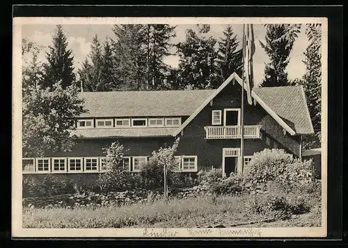 AK Lindenberg /Allg., Kinderheim Tannenhof im Sommer