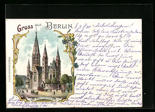 Lithographie Berlin, Kaiser Wilhelm Gedächtniss-Kirche