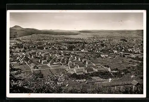 AK Metzingen, Ortsansicht aus der Vogelschau
