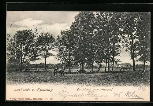 AK Lokstedt b. Hamburg, Durchblick nach Niendorf