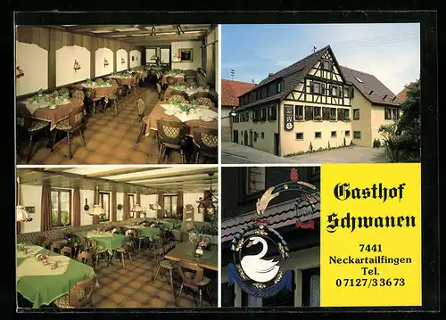 AK Neckartailfingen, Gasthof Schwanen, Inh. R. Schulz, Nürtinger Str. 18