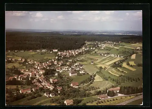 AK Hallwangen, Totalansicht aus der Vogelschau