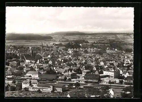 AK Metzingen a. d. Erms, Panorama der Ortschaft