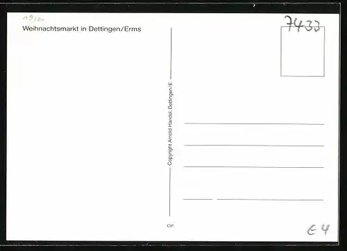 AK Dettingen /Erms, Festlich beleuchteter Weihnachtsmarkt