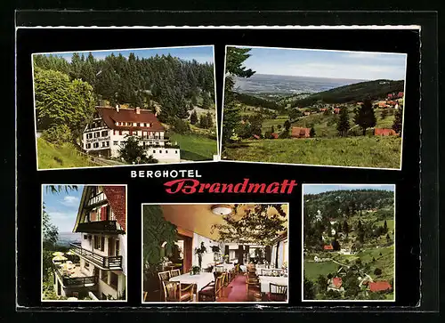 AK Sasbachwalden /Schwarzwald, Berghotel-Brandmatt, Inh. Albert Graber