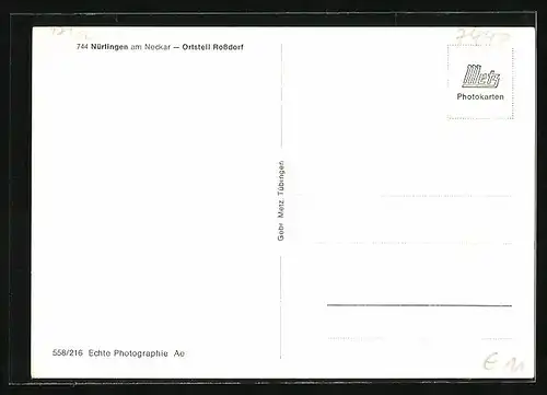 AK Nürtingen am Neckar-Rossdorf, Strassenpartie mit Hochhäusern