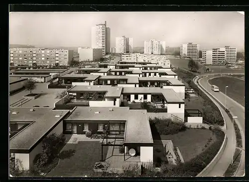 AK Nürtingen am Neckar-Rossdorf, Strassenpartie mit Hochhäusern