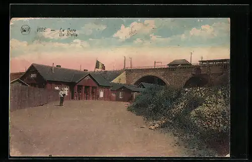 AK Visé, La Gare, Bahnhof