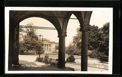 AK Posen, Stadttheater mit Anlagen