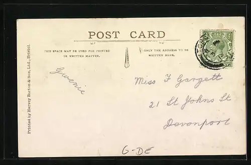 AK Torquay, General View from Dane Hill