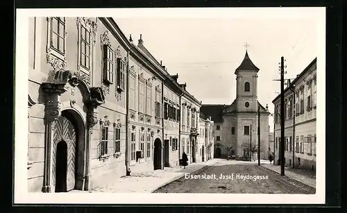 AK Eisenstadt, Josef Haydngasse, Kirche