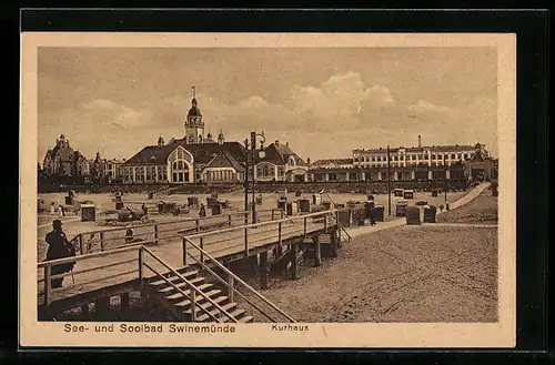 AK Swinemünde, Blick zum Kurhaus