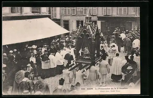 AK Riom, La Procession de la St-Amable