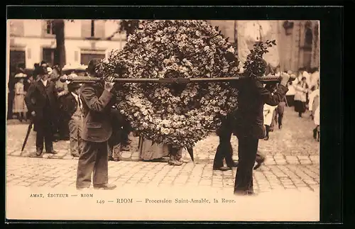 AK Riom, Procession Saint-Amable, la Roue