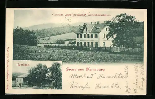 AK Wien-Kalksburg, Gasthaus zum Jägerhaus in der Guttenbachstrasse, Jägerhaus