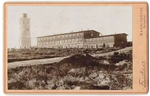 Fotografie Fr. Rose, Wernigerode, Ansicht Wernigerode, Blick auf das Brockenhotel mit Brockenturm