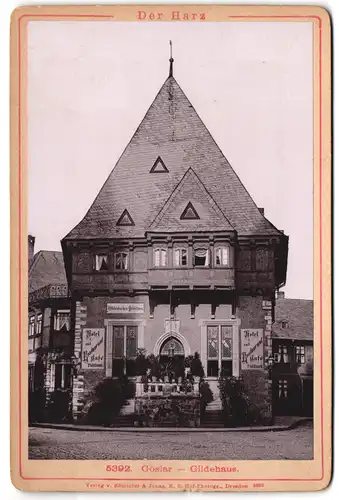 Fotografie Römmler & Jonas, Dresden, Ansicht Goslar, Frontansicht des Gildehaus, Hotel