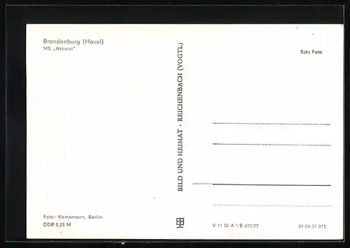 AK Brandenburg /Havel, Binnenschiff MS Aktivist