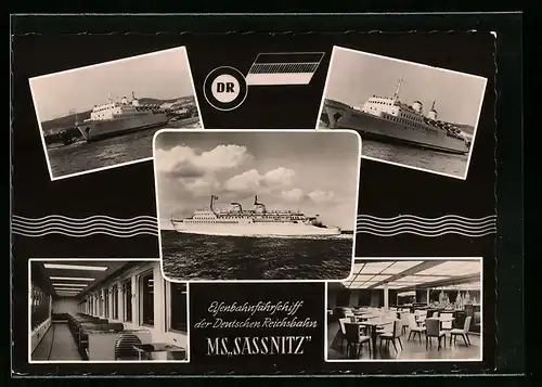 AK Fährschiff MS Sassnitz, Eisenbahnfährschiff
